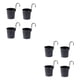 thumbnail image 3 of Macetas colgantes de Metal Negro Bewildely 2Conjunto Cubo de almacenamiento colgador de plantas para exteriores, 3 of 6