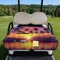 thumbnail image 2 of Yuyamidu Sunset Golf Cart Seat Covers Soft Club Car Seats Cushion Covers Coconut Tree Golf Cart Seat Towel Blanket Fits in Club Car More 2 Person Seats Golf Carts, 2 of 8