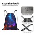 thumbnail image 5 of Drawstring Backpack - Halloween Colorful Forest Witch Splash Proof Small Drawstring Gym Bag for Women Men, Cinch Sports String Bag Backpack for Travel Swimming Beach, 5 of 8