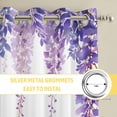 thumbnail image 6 of Wisteria Kitchen Curtains Window Panels, Purple Flowers Butterflies Vintage Spring Insulated Window Treatment Curtain, Grommet Curtains for Bedroom/Living Room/Bathroom, 2 Piece 42"Wx45"L, 6 of 8