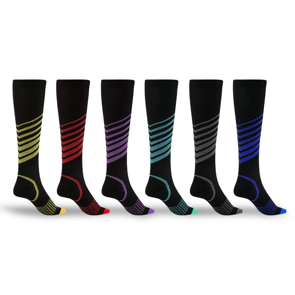 FSD Ultra V-Striped Knee-High Compression Socks (6-Pack) | Walmart Canada