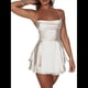 thumbnail image 1 of Mono Elegante de Satén para Mujer, de Verano, Sin Mangas, con Espalda Descubierta, Tirantes Finos y . Champán S, 1 of 7