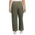 thumbnail image 4 of Terra & Sky Women's Plus Size French Terry Cloth Cargo Pants, 28” Inseam, 4 of 6