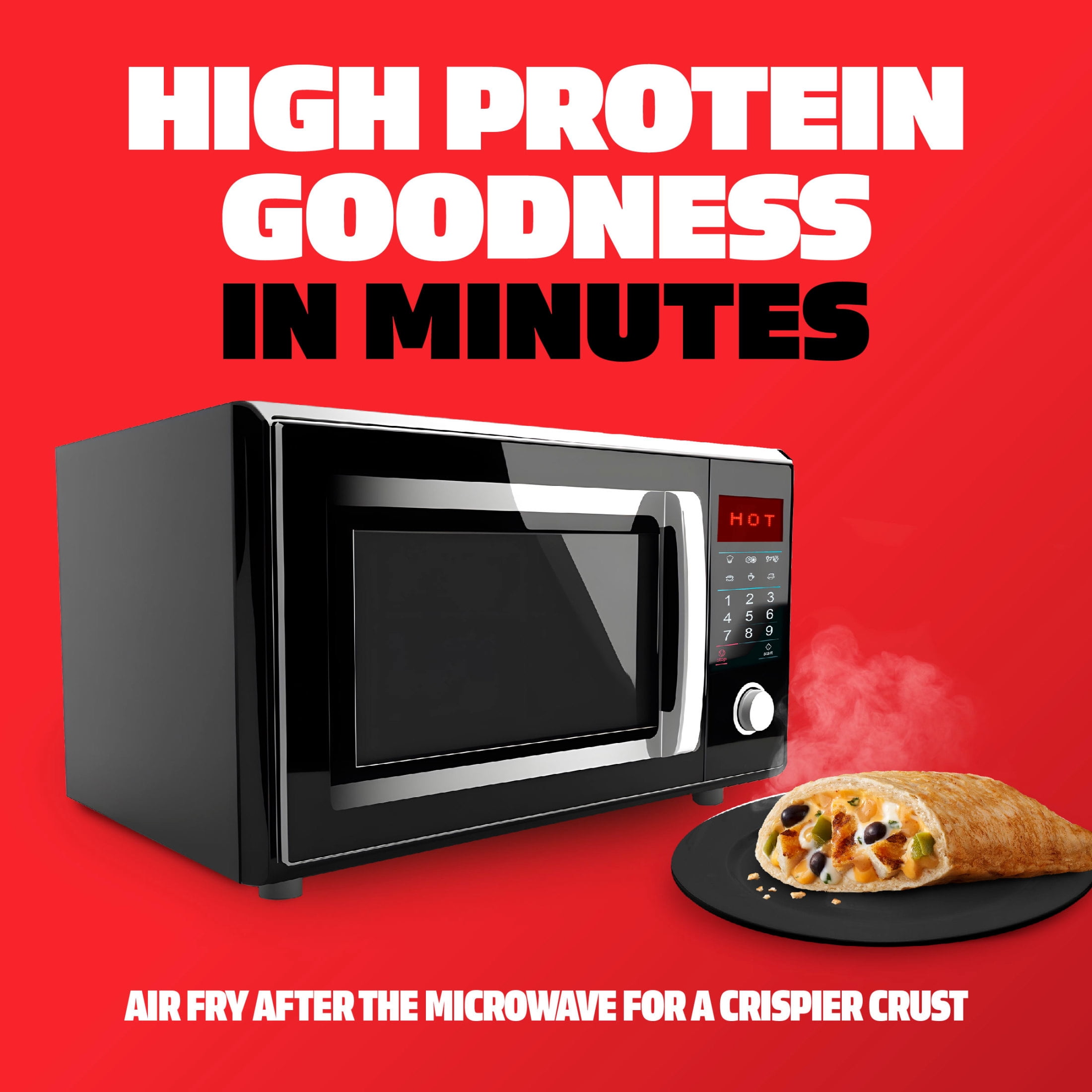 Hot Pockets High Protein Chipotle Chicken, Air Fryer Food, 1 XL Sandwich,  6.75 oz (Frozen)