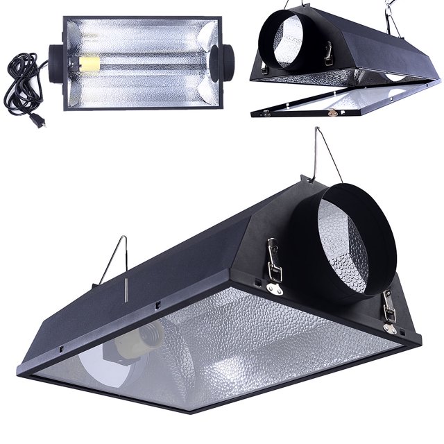 Costway 6" Air Cooled Hood Reflector Hydroponics Light Grow Hydroponic Glass Cover