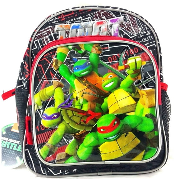 Teenage Mutant Ninja Turtles 10" Canvas Black & Red School Backpack