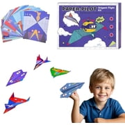 DIY Paper Airplane Book, 16 Airplane Designs-16/48 Sheets of Papers, Complete Origami, Perfect Travel Gift for Boys and Girls with Video Tutorials (16 Page Paper)