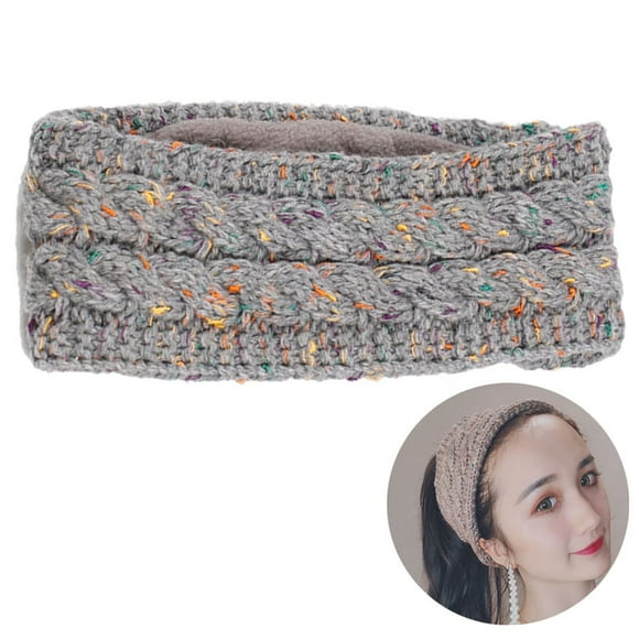 MesaSe Elastic Headband Winter Warm Wool Knitted Headband Head Wrap for Women Ladies