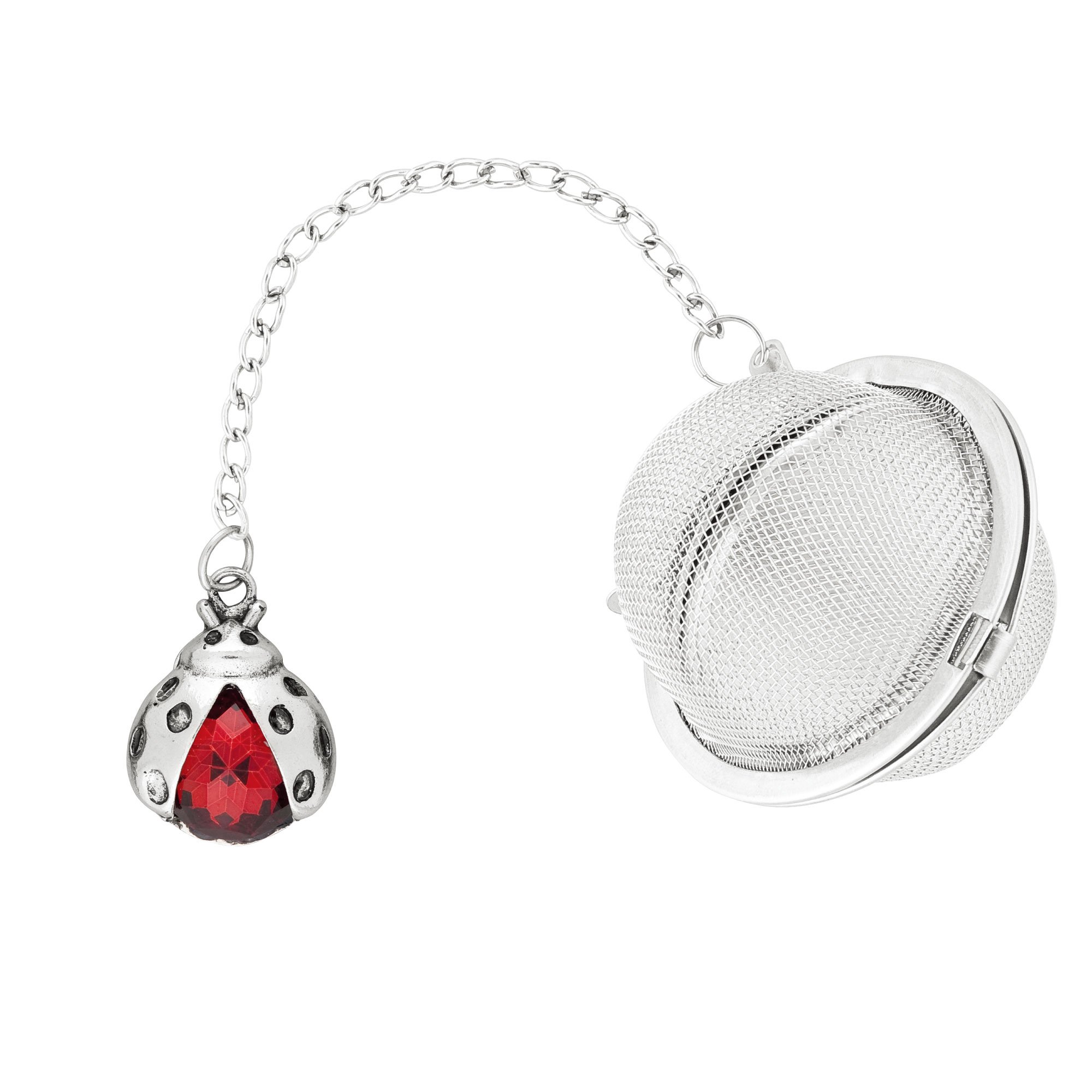 Supreme Housewares Supreme 18//8 Stainless Steel 2 Inch Mesh Tea Ball Infuser with Zinc Alloy Tennis Charm