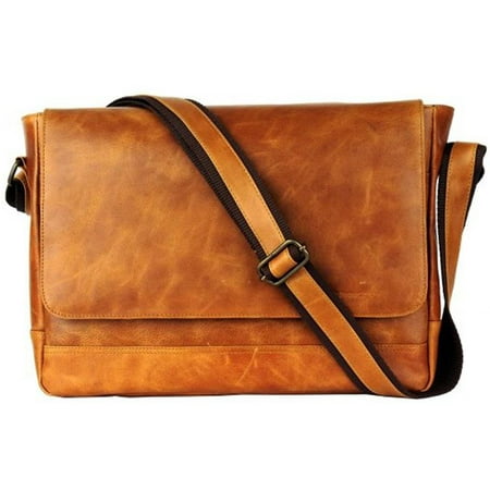 - Genuine Leather Messenger Crossbody Portfolio Laptop Shoulder Bag 18AB03TN
