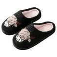 thumbnail image 3 of WOYY Winter Furry Slippers For Women Cute Cow Print Warm Comfort Indoor House Shoes, 3 of 8
