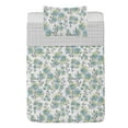 thumbnail image 1 of Floral Reversible Bedspread Set, Dandelion Flowers and Leaves Farm House Style Watercolor Effect Art Print, Pillow Shams & Comforter Microfiber Bedding Set, 3 Sizes, Teal Grey Pale Green, by Ambesonne, 1 of 2