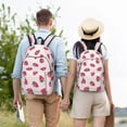 thumbnail image 6 of Balery Hand Drawn Strawberry Vintage Canvas Backpack for Men and Women - Large Capacity, Durable Travel Laptop Bag for School, Work, Hiking, and Outdoor Activities, 6 of 7