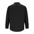 thumbnail image 7 of UVEASISHA On Sale Mens Lightweigh Dress Shirt 2025 Business Casual Long Sleeve Spread Collared Shirts Summer Solid Color Regular Fit Office Dress Shirt Black L, 7 of 7