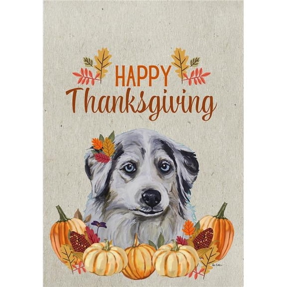 Australian Sheperd - HHS Best of Breed Thanksgiving Garden Flag