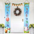 thumbnail image 7 of HongHeng Spring Porch Banners and Flower Porch Sign Spring Floral Door Sign Bunny Eggs Hanging Flag Spring Summer Flower Porch Banner Sign for Home Indoor Outdoor Decorations, 7 of 7
