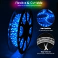 thumbnail image 3 of DELight 50Ft Rope Light 540 LED Waterproof String Lighting Outdoor Indoor Flexible 2 Wire for Bedroom Haunted House Patio Roof Landscape Decoration Blue, 3 of 7