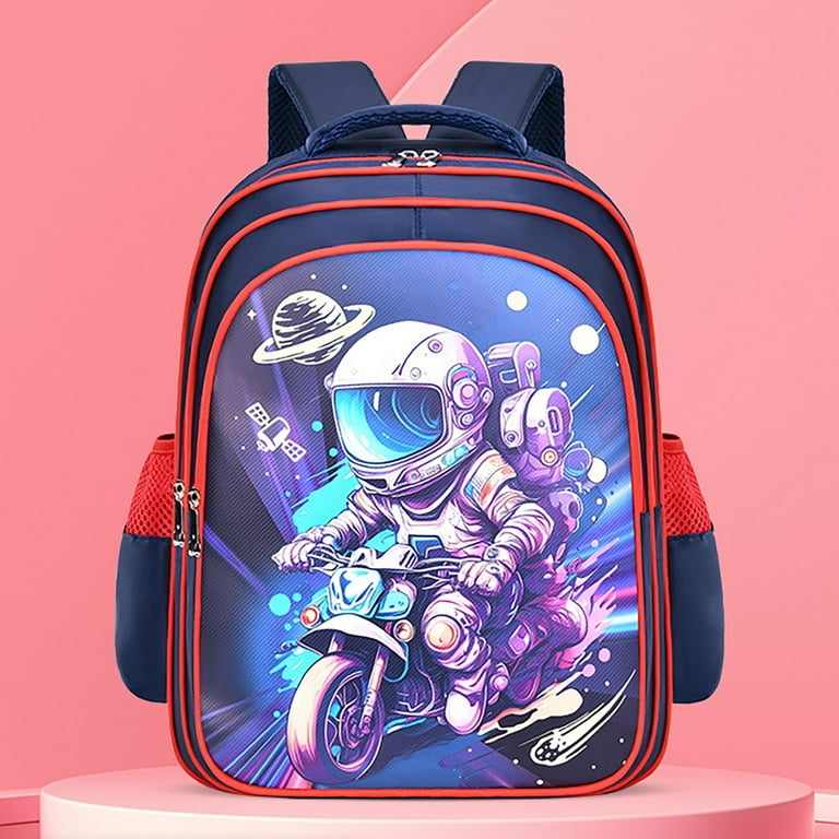 JAHH Space Adventure Backpack for 3-4 Grade, Astronaut Print