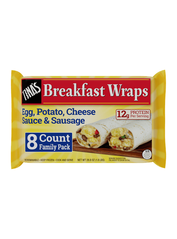 Frozen Breakfast Burritos & Wraps in Frozen Breakfast Food
