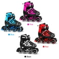 thumbnail image 4 of Patins en Ligne Lumineux pour Enfants avec Tailles Ajustables (Moyen, Convient aux Pointures 34-37) - Patins à Roulettes Rouges Lumineux avec Roulements ABEC-7, Roues en PU, Frein de Sécurité et Accessoires Bonus : 3, 4 of 6