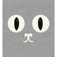 thumbnail image 4 of Oversized Cat Face Youth Heather Gray Crew Neck Short Sleeve Tee-Medium, 4 of 4