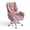 Pink, variant on Hawsaiy Big and Tall Office Chair, Flip Armrests with Side Pockets, Comfy Criss Cross Office Chair with Extra-Wide Plush Seat, 150° Reclining Executive Office Chair, Chenille Upholstery, Pink