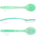 thumbnail image 4 of DecorRack Long Handle Bath Brush with Bristles, Green (1 Pack), 4 of 9