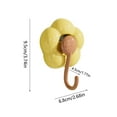 thumbnail image 2 of Powerful Suction Cup Hooks - Sunflower Shaped Washable Reusable Wall Hangers for Convenient Organization and Decoration, 2 of 3