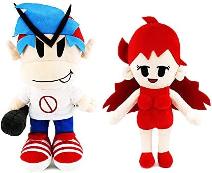 2pc Boyfriend and Girlfriend Plush Toy FNF Figures Doll Friday Night ...