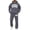 Dark Gray&1080, variant on Mens Tracksuit 2 Peice Lined Sweat Suit for Men Letter Graphic Y2K Hoodies Sweatpants Outfits Warm Fall Winter Track Suits Set