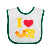 Inktastic I Heart Mac and Cheese Boys or Girls Baby Bib
