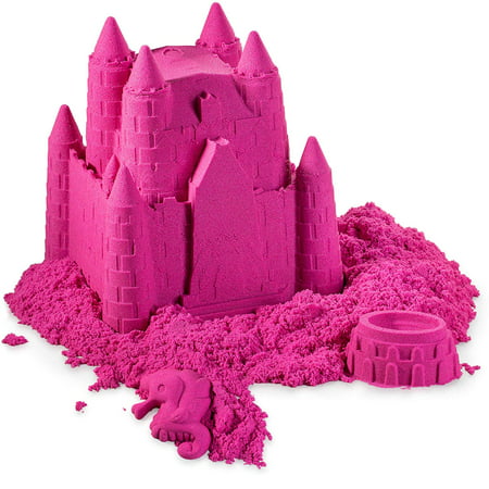 walla Play Sand (5 lbs.) | Pink Play Sand for Kids | Great Sensory Toy for Creating Fun, Moldable Sand Art & Work On Fine Motor Skills | Bring The Beach to Your Home with Mess-Free Magic Sand