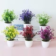 thumbnail image 2 of Artificial Bonsai High Simulation Ornamental Realistic Artificial Bonsai Fake Flower Potted Ornament for Hotel, 2 of 8