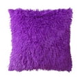 thumbnail image 2 of Plush Cushion Cover Sofa Lumbar Pillow Cover Home Decoration Solid Colorful, 2 of 3