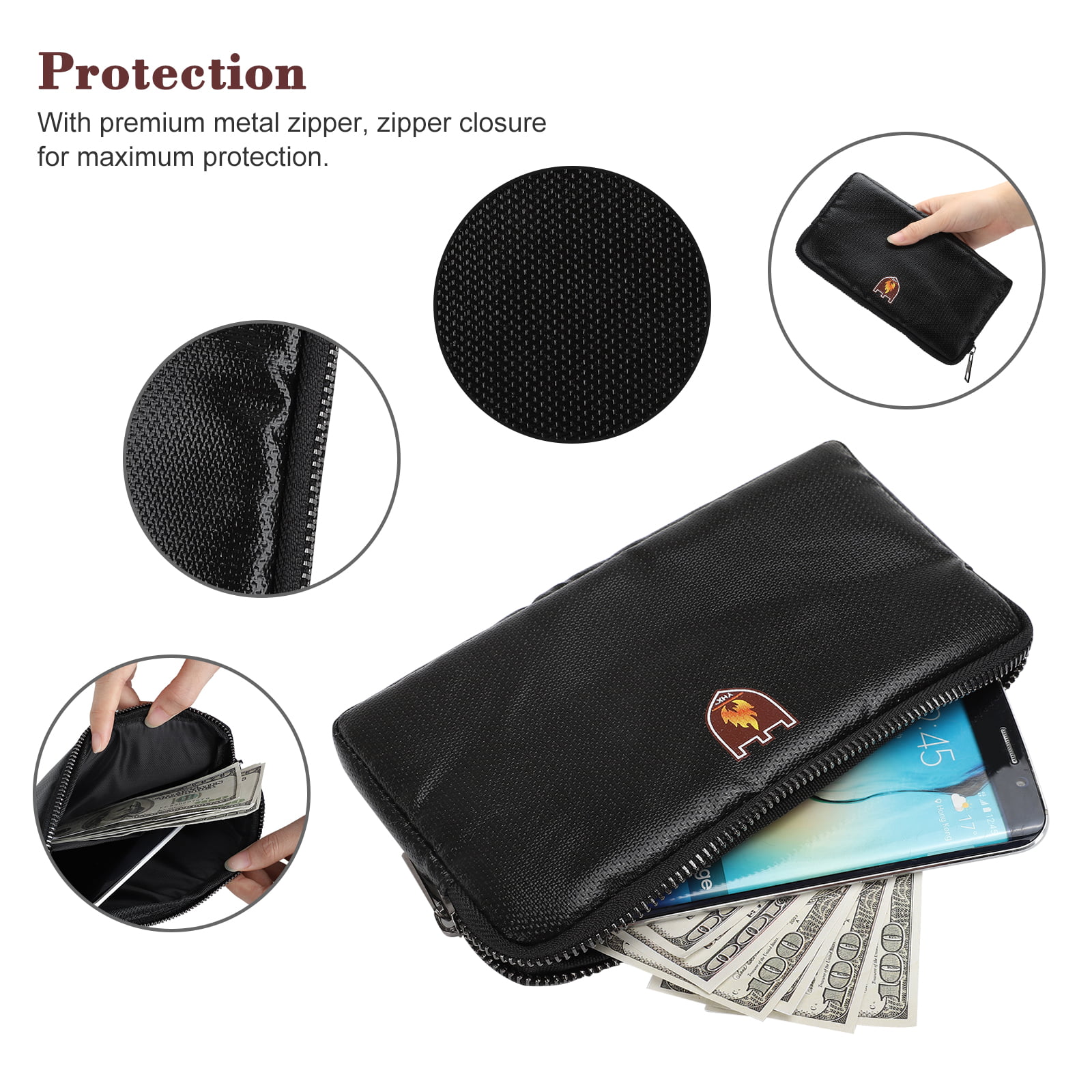 TSV Fireproof Money Document Bag 8.2 x 4.7 Inches photo 4