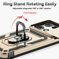 thumbnail image 4 of For Moto G 5G (2025) Case Heavy Duty Military Grade Protection,Camera Lens Slide Protection & 360°Rotate Magnetic Car Mount Holder Kickstand Rugged Shockproof Drop Hard Shell,Gold, 4 of 9