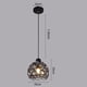 thumbnail image 2 of Lámpara colgante industrial del hierro de lámpara de Luces Negro 20x20cm Sunnimix Candelabro, 2 of 7