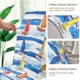 thumbnail image 5 of Yayeee 2 Pack Dining Chair Covers Stretch Parson Chairs Slipcovers Seat Protector, Orange Sailboats, 5 of 6