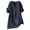Navy, variant on Women's Henley V-Neck Rolled Sleeve Pocket Loose Fit Casual Tunic Blouses for Women Summer Everyday Wear