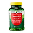 thumbnail image 6 of (3 pack) Spring Valley Flaxseed Oil Softgels Dietary Supplement, 1,000 mg, 100 Count, 6 of 8
