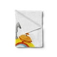 thumbnail image 2 of Yellow Submarine Soft Flannel Fleece Throw Blanket, Illustration of a Bathyscaphe in Cartoon Style Design Print, Cozy Plush for Indoor and Outdoor Use, 70" x 90", Pale Yellow and Orange, by Ambesonne, 2 of 5