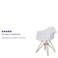 thumbnail image 4 of BizChair Transparent Side Chair with Arms and Gold Base, 4 of 12