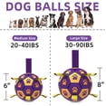 thumbnail image 2 of Balón de fútbol para perros QDAN duradero para razas pequeñas y medianas, 2 of 6