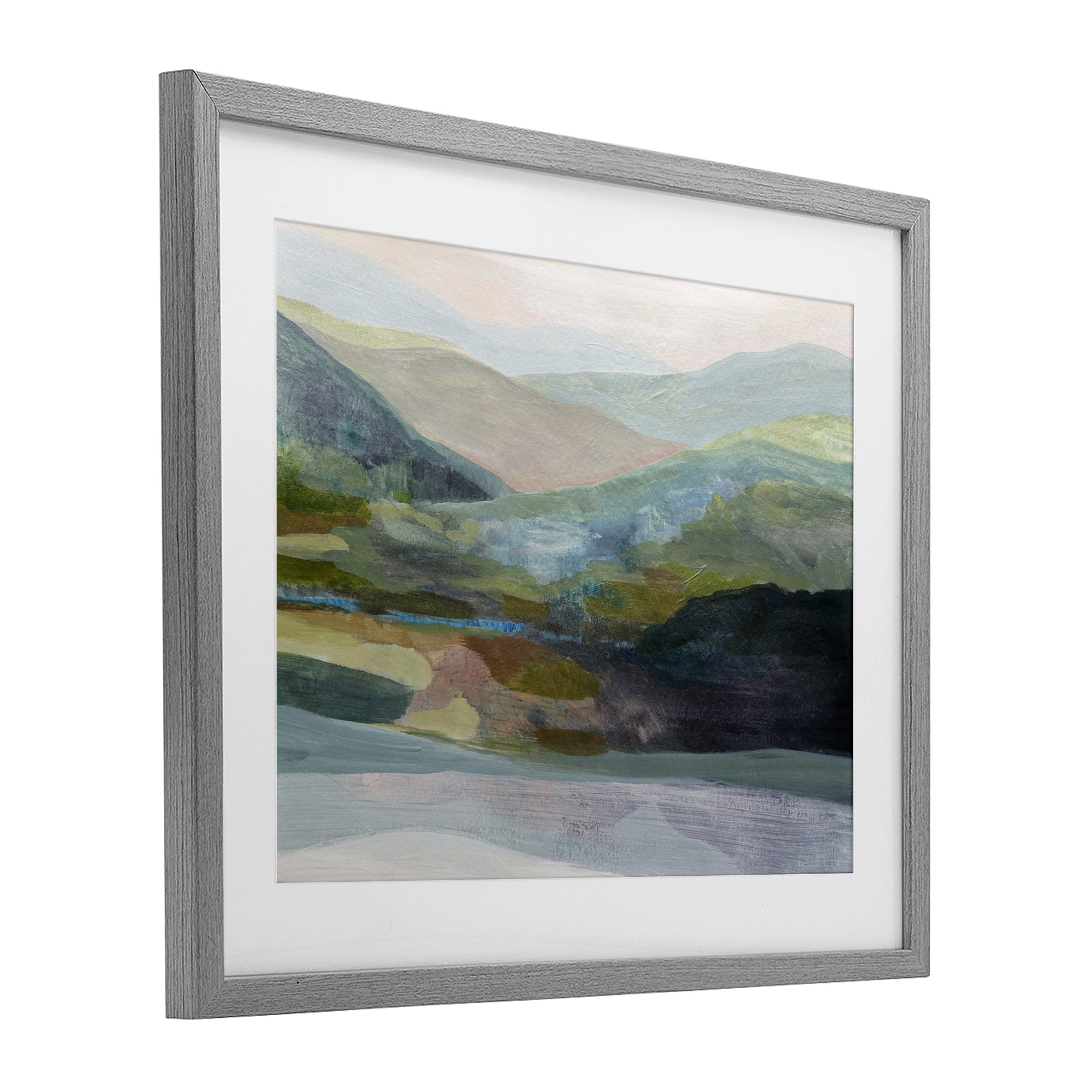 Stupell Industries Misty Morning Mountain Gradient Gray Framed Print Under Glass, design by Farren Lee