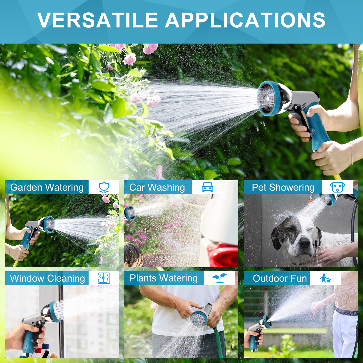 Teblint 2-Pack Heavy-Duty Garden Hose Nozzles photo 7