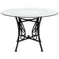 thumbnail image 3 of Flash Furniture Princeton 45'' Round Glass Dining Table with Black Metal Frame, 3 of 3