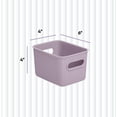 thumbnail image 2 of Superio Decorative Plastic Open Home Storage Bins Organizer Baskets, Small, Lilac (8 Pack) Container Boxes for Organizing Closet Shelves Drawer Shelf, 1.5 Liter, 2 of 8