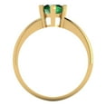 thumbnail image 4 of 1.5 ctw Solitaire Anniversary Ring for Women | Pear Cut Simulated Emerald | Hyperallergenic Solid 18K Yellow Gold, 4 of 5