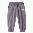 thumbnail image 4 of Gibobby Boys Pants Casual Pants For 12 18 24Months 2T 3T 4T 5T Little Boys Classic Linen Soft Stripe Elastics Waist Spring Autumn Trousers Kids Long Pants(5-6 Years,Grey), 4 of 5