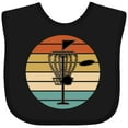 thumbnail image 3 of Inktastic Disc Golf Retro Sunset Boys or Girls Baby Bib, 3 of 4